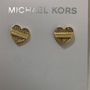Michael Kors Gold Heart Stud Earrings